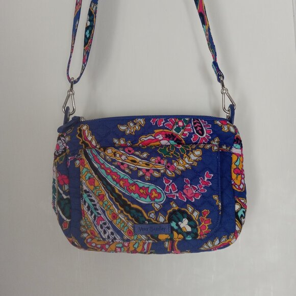 Vera Bradley Blue Paisley design cloth crossbody bag new - Picture 2 of 7